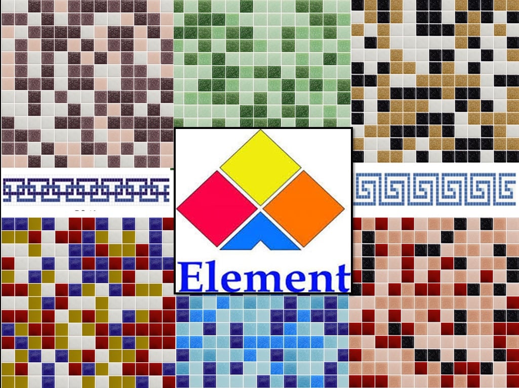Element glass mosaic tiles