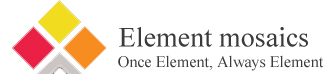 element glass mosaic logo
